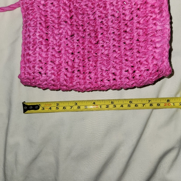 Urban Outfitters Pink Woven Wicker Crossbody w/ removable base - Picture 8 of 8